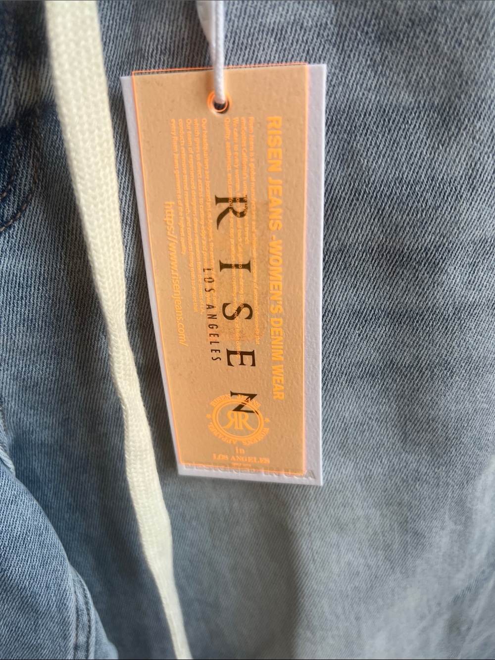 risen Light Blue Wide-Leg Jeans with White Side Stripe 3/26 - Picture 7 of 11